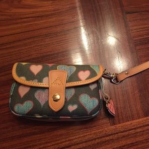 Dooney & Bourke Leather Heart Wristlet